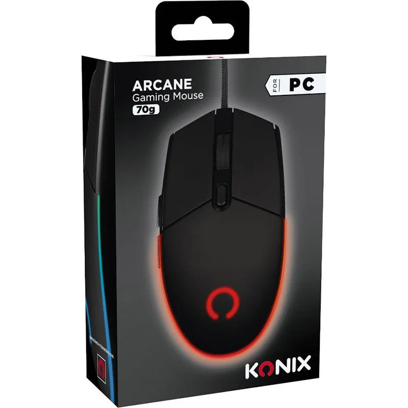 Souris gaming filaire Arcane 3600pi Noir – KONIX – 61889000056
