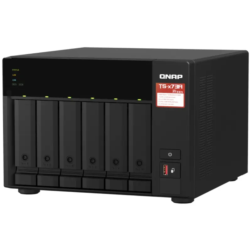 Serveur NAS 6 baies QNAP TS-673A 8G / AMD Ryzen Embedded V1500B