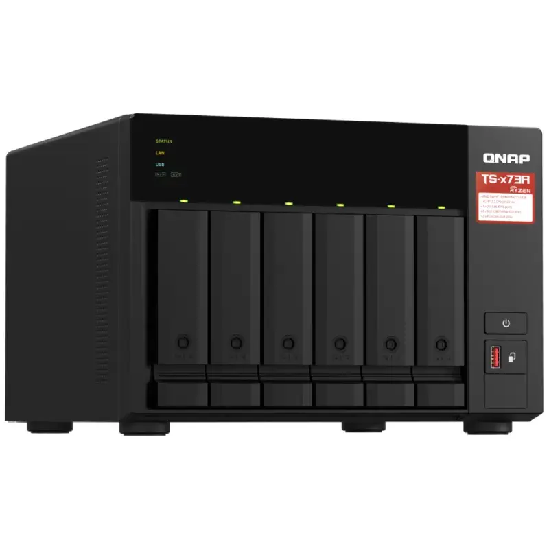 Serveur NAS 6 baies QNAP TS-673A 8G / AMD Ryzen Embedded V1500B