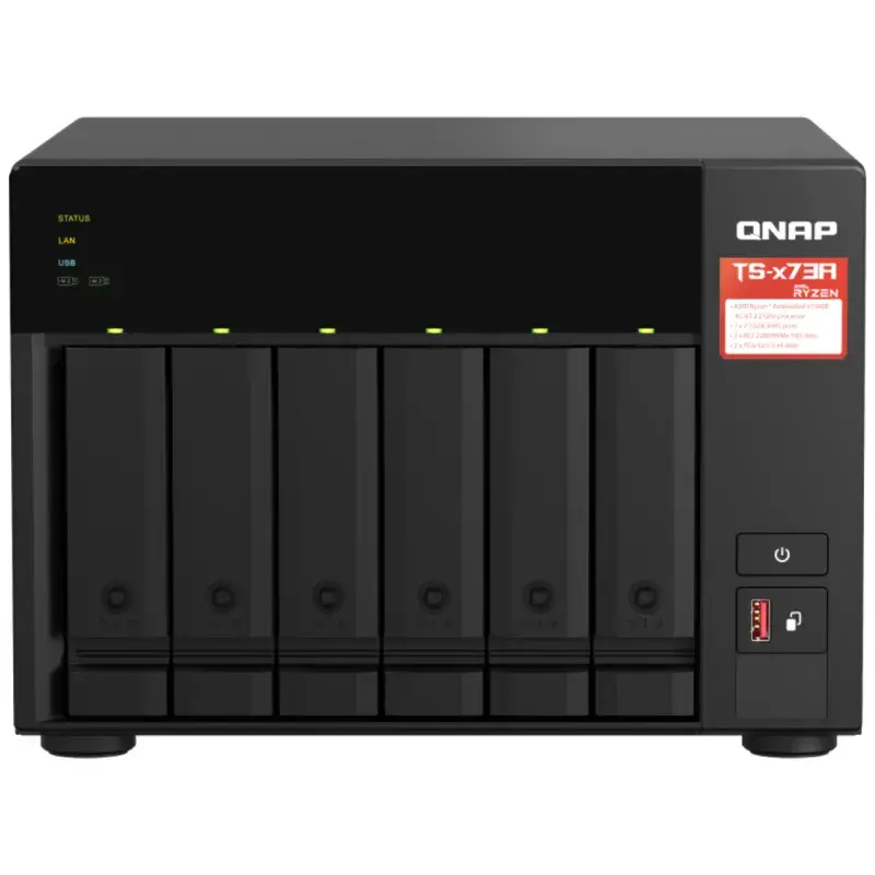 Serveur NAS 6 baies QNAP TS-673A 8G / AMD Ryzen Embedded V1500B