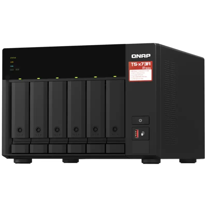 Serveur NAS 6 baies QNAP TS-673A 8G / AMD Ryzen Embedded V1500B