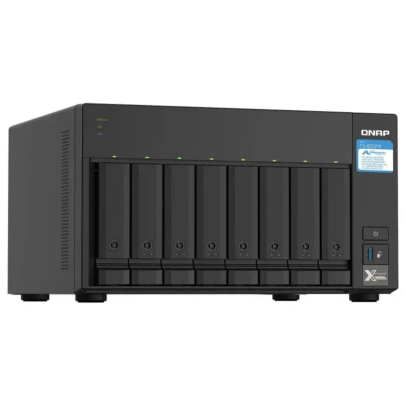 Serveur NAS professionnel 8 Baies QNAP TS-832PX-4G / Sans Disque