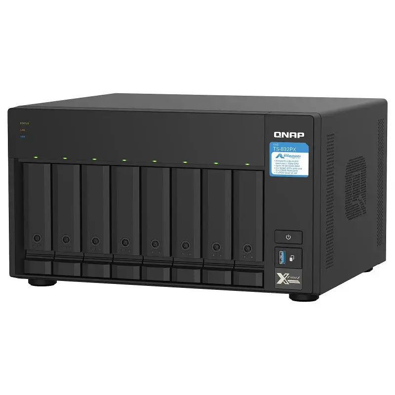 Serveur NAS professionnel 8 Baies QNAP TS-832PX-4G / Sans Disque