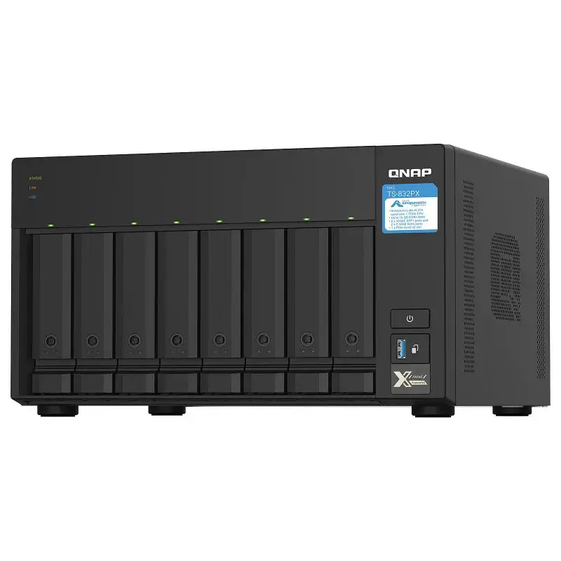 Serveur NAS professionnel 8 Baies QNAP TS-832PX-4G / Sans Disque