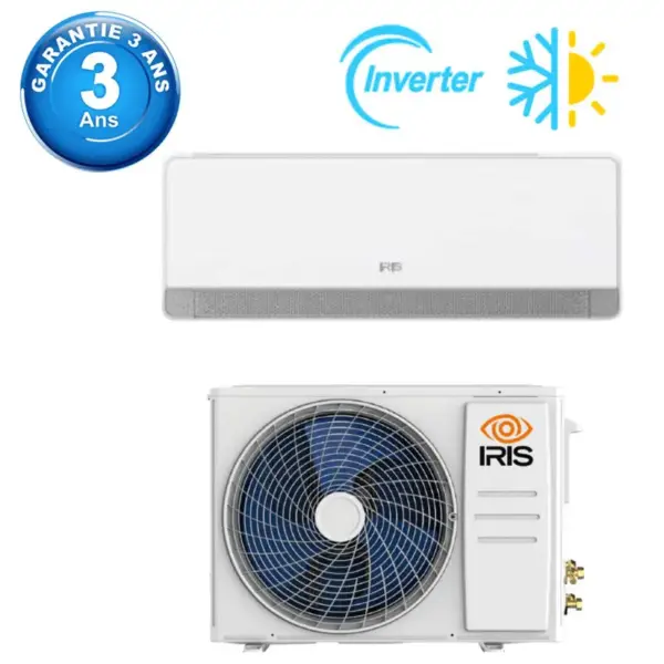 Climatiseur IRIS AZAO+ 12000 BTU Inverter Tropicalisé Chaud & Froid Blanc