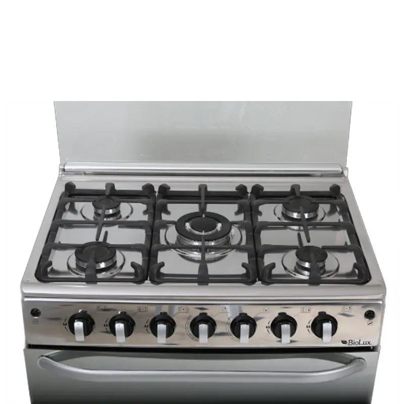 Cuisinière BIOLUX 76cm 5 Feux Tourne Broche Inox (M7656XTBA)
