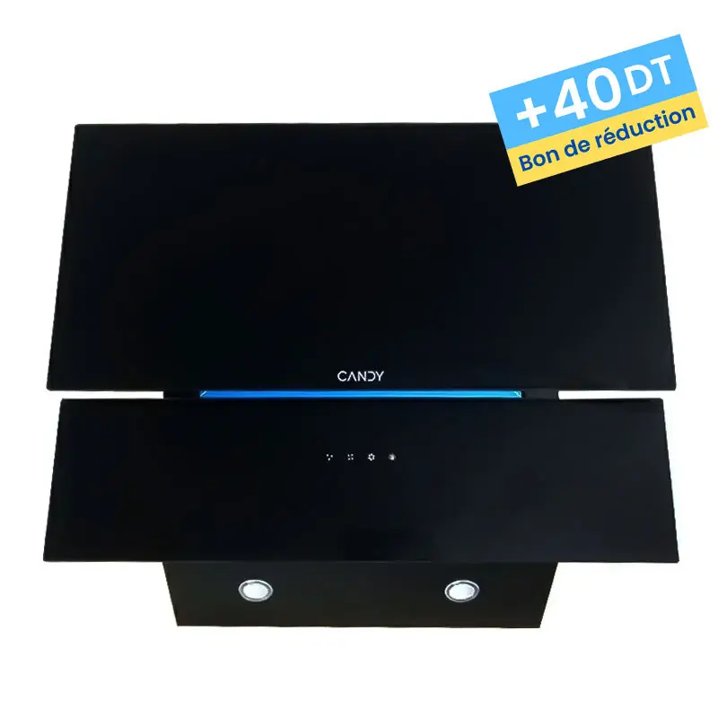 HOTTE Aspirante CANDY 60cm VERRE Noir / CDG6CBHT