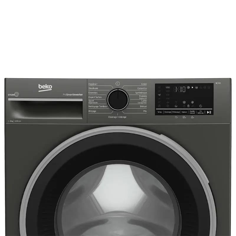 Machine à Laver Frontale Beko B3WFU4822MG 8Kg Inverter Gris Foncée