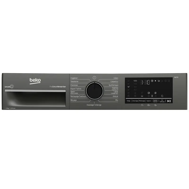 Machine à Laver Frontale Beko B3WFU4822MG 8Kg Inverter Gris Foncée