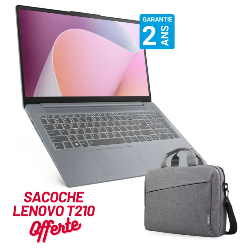 Pc Portable Lenovo IdeaPad Slim 3 15ABR8 / Ryzen 7 7730U / 16 Go / 512 Go SSD / Gris
