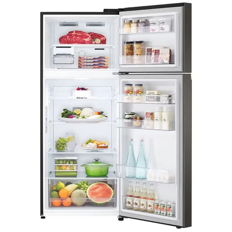 Réfrigérateur LG No Frost Smart INVERTER double portes 360 Litres / PLATINUM BLACK