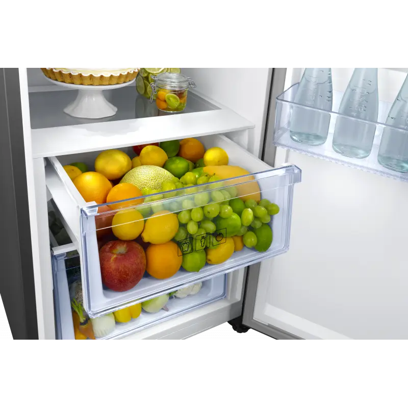 Réfrigérateur Samsung No Frost INVERTER Une Porte 384 Litres / SILVER / avec Distributeur d&rsquo;eau et Afficheur