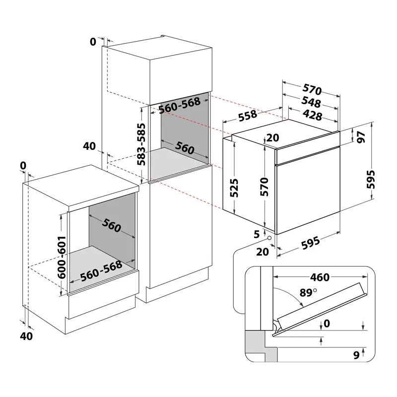 Four Électrique Encastrable ARISTON AO235HX 71L – Inox