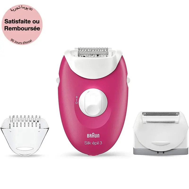 Épilateur BRAUN Silk-3 Blanc Et Rose SE3-410