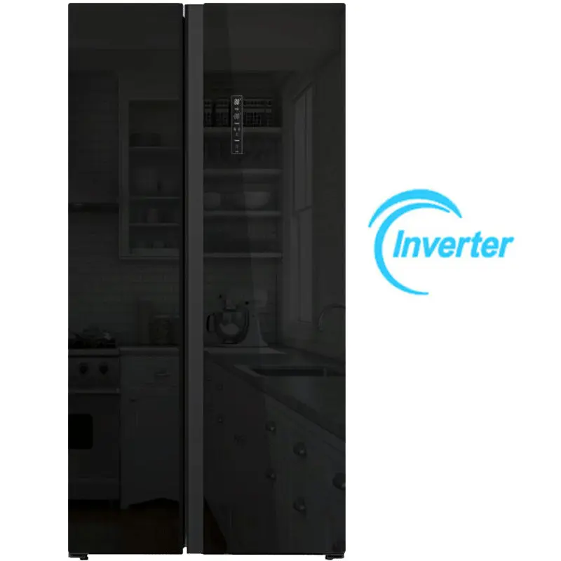 Réfrigérateur Side By Side Hyundai HYN-91SBS2D-BG 505L NoFrost Inverter Verre Noir
