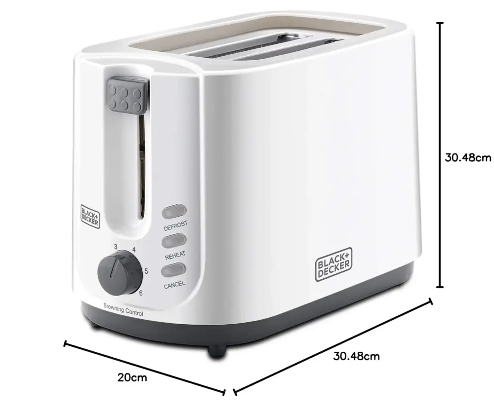 Grille Pain Black & Decker Cool Touch ET125-B5 750W Blanc