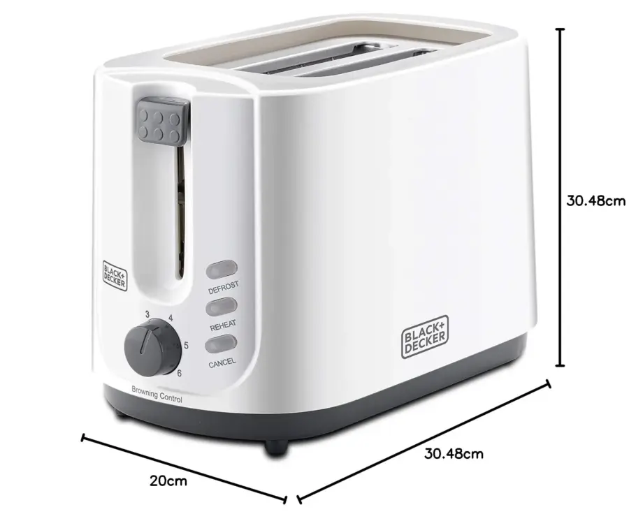 Grille Pain Black & Decker Cool Touch ET125-B5 750W Blanc