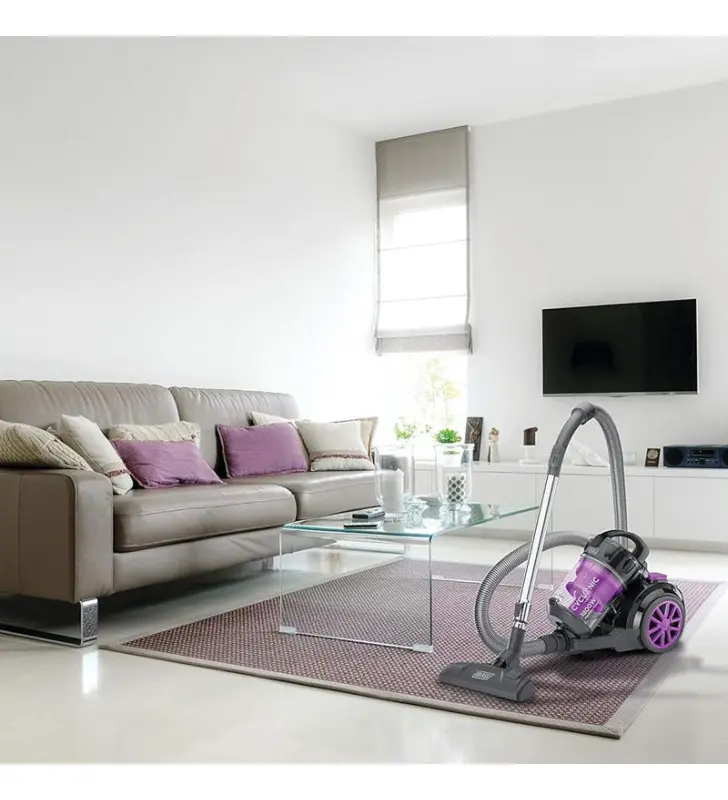 Aspirateur BLACK & DECKER 2.5 Litres / 1800W / Noir et Violet