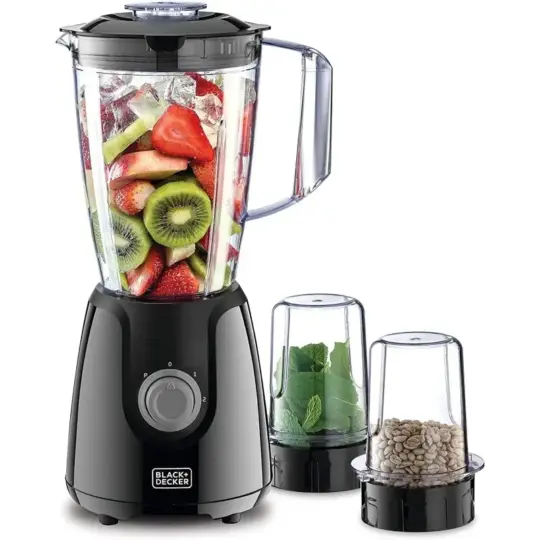 Blender Black + Decker BX440-B5 / 400W / 1.5L + 2 Moulins