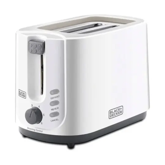 Grille Pain Black & Decker Cool Touch ET125-B5 750W Blanc