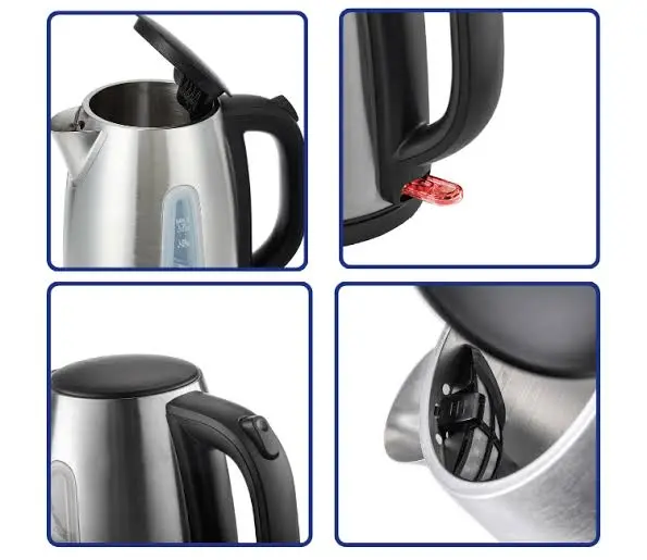Bouilloire Black & Decker 1,7 L à résistance dissimulée en acier inoxydable – JC450-B5