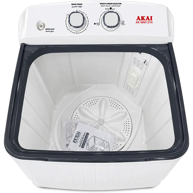 Machine à Laver Semi Automatique Akai AK-WM12STAG 12Kg Blanc