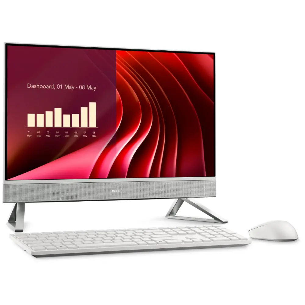 Pc de Bureau All-in-One Dell / Core 3 100U / 8 Go DDR5 / 512 Go SSD / Blanc