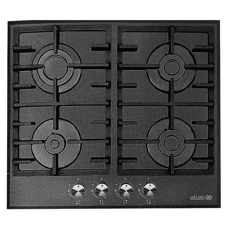 Plaque de Cuisson Encastrable Elleti 20225D 4 Feux 60Cm Noir