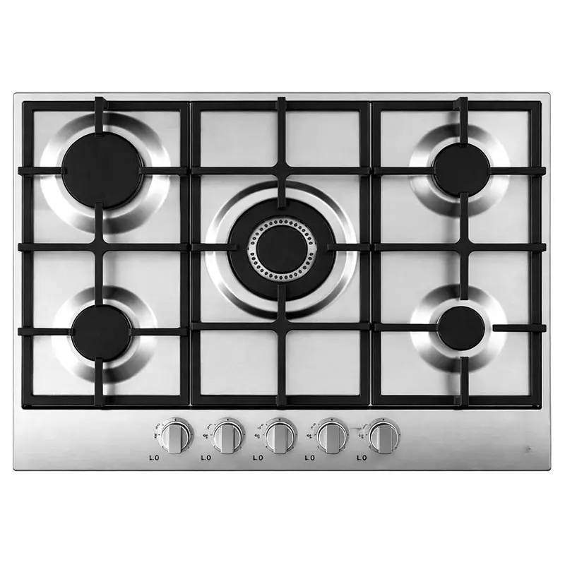 Plaque de Cuisson Encastrable Elleti 22380N 5 Feux 70Cm Inox