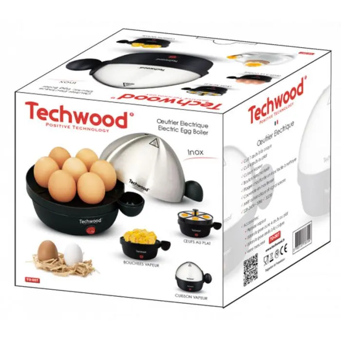 Cuiseur A Oeuf Electrique 3EN1 TECHWOOD TO-007 350W – Inox