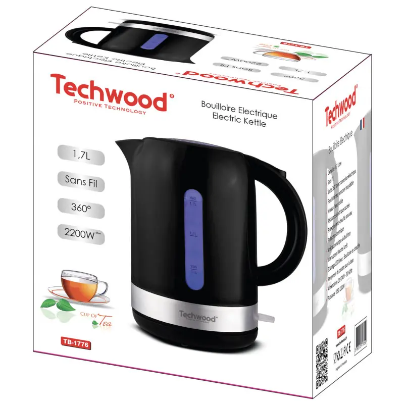 Bouilloire Sans fil TECHWOOD TB-1776 2200W – Noir