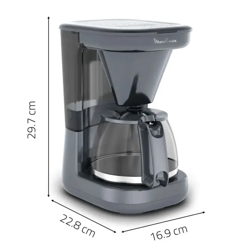 Cafetière Électrique Moulinex Plaino FG1M1BE0 1000W 1.1Litre Noir