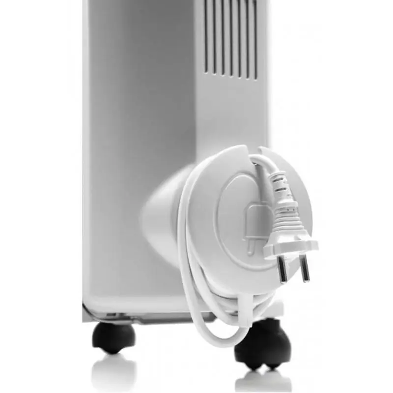 Radiateur Vento à Bain D&rsquo;huile Delonghi TRRS1225 12 éléments 2500W – Blanc
