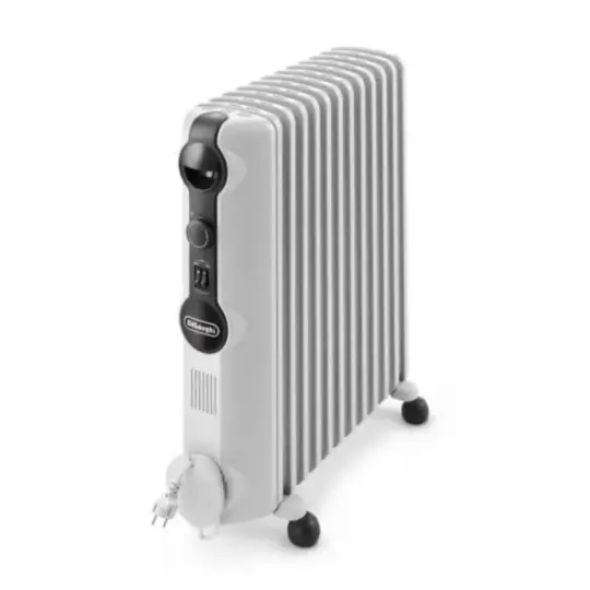 Radiateur Vento à Bain D&rsquo;huile Delonghi TRRS1225 12 éléments 2500W – Blanc