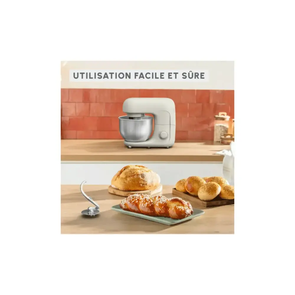 Robot pâtissier 4.8L 800W IVOIRE QA160110 MOULINEX